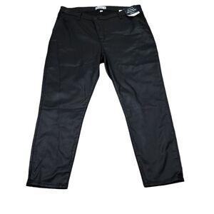 Abercrombie 20 Short 35 Curve Love Super Skinny Ankle High Rise Coated Black